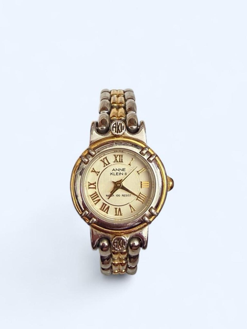 Anne Klein Two-Tone Gold and Silver Bracelet Watch